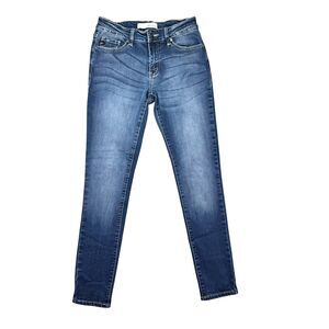 Kancan Jeans Women's 5 / 26 Blue Francesca Mid Rise Super Skinny Denim Stretch